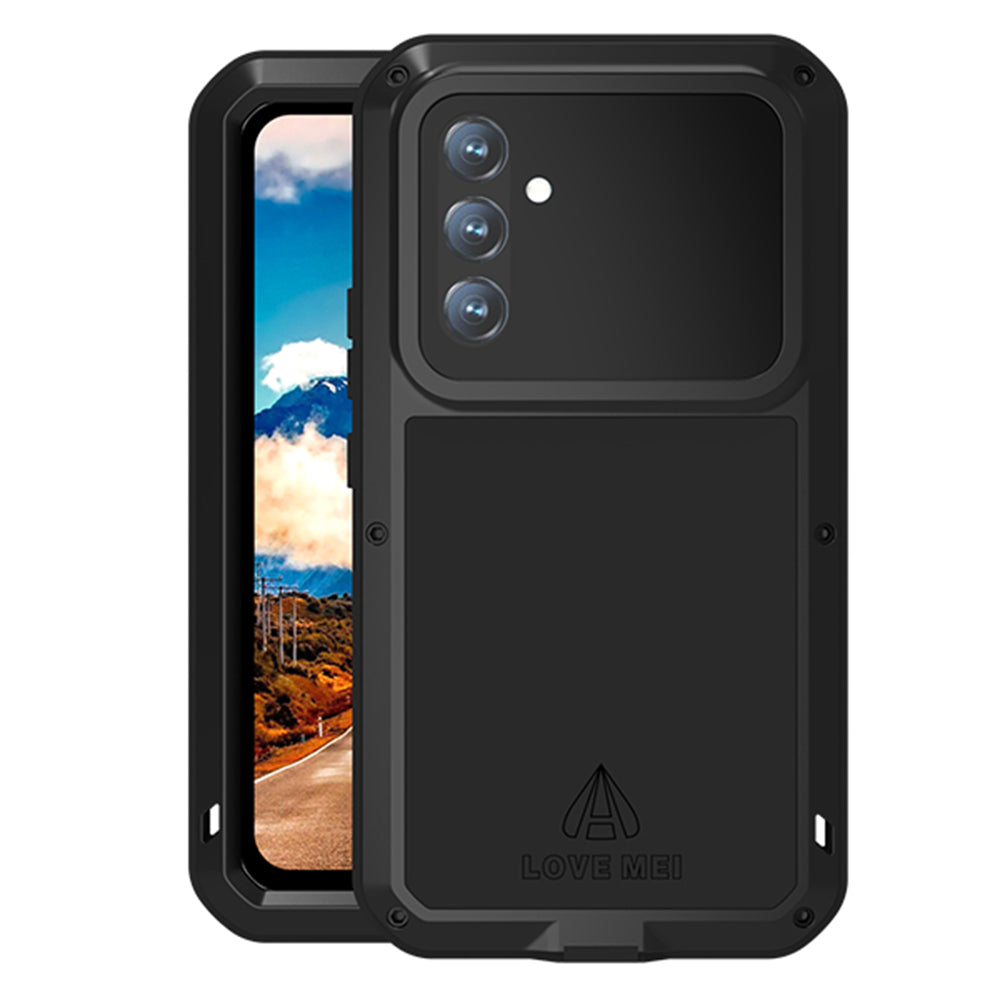 LOVE MEI For Samsung Galaxy A54 5G Metal Silicone Phone Case Full Body Protective Cover with Tempered Glass Film LOVE MEI For Samsung Galaxy A54 5G Metal Silicone Phone Case Full Body Protective Cover with Tempered Glass Film